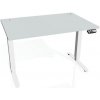 Hobis Pracovný stôl Motion, PO, 3S, 160x61-128x80 cm, sivá/biela