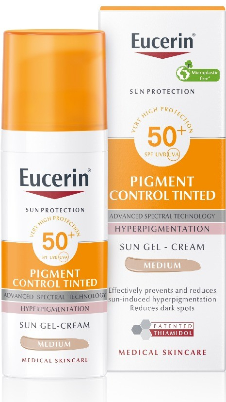 Eucerin Sun emulzia pigment control stredne tmavá SPF50+ 50 ml