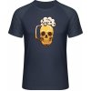 Mymate Predĺžené Tričko MY111 - Pivný pohár v tvare smrtky - Navy / Heather Navy - M - Pánske