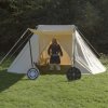 Deepeka Saský stan Jorvik, 4x6m, 425g/m2, přírodní barva