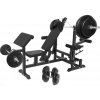 Gorilla Sports Posilňovacia lavica, čierna + činkový set 100 kg
