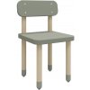 Detská stolička s operadlom Flexa Dots: Sivozelená