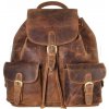 Kožený batoh Greenburry 1711-25 hnedý