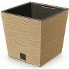 PROSPERPLAST Kvetináč FURU SQUARE LOW ECO WOOD 24cm naturo
