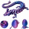 Kryštálový drak Mini + Vajíčko, 30 cm Dĺžka, Kĺbová figúrka