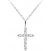 Preciosa Dizajnový strieborný náhrdelník tender cross s kubickou zirkóniou Preciosa 5332 00