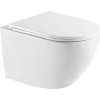 KIELLE Oudee závesné WC Vortex Rimless+ s hlbokým splachovaním, 358 x 530 mm + Slim WC sedadlo so Softclose a EasyLock, biela, 30102010-SET1