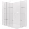 CERANO - Sprchová zástena Walk-in Crystal TL/P - 8 mm - bezvzperový systém - biela matná, industriálne sklo - 160x120x200 cm