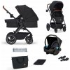 Kočík 3v1 Kinderkraft B-Tour Deep black