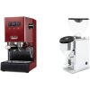 Gaggia New Classic E24 BC, red + Rocket Espresso FAUSTINO 3.1, chrome