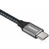 PremiumCord Kabel USB-C M/M, 100W 20V/5A 480Mbps bavlněný oplet, 1,5m ku31cw15