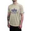 Alpha Industries Basic T-Shirt tričko pánske vintage white/purple Farba: béžová, Veľkosť: XXL