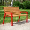Záhradná lavica Giro s červenými nohami
