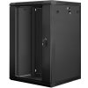 LANBERG Nástěnný rack 19'' 18U 600X600mm černý flat pack WF01-6618-10B