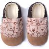 Detské papučky TITOT Psíky hnedé Brown Doggy veľkosť 26, vložka 16,2 cm