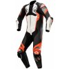 jednodielna kombinéza Alpinestars ATEM V4 biela/čierna/červená fluo/sivá