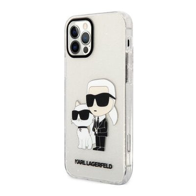 Púzdro Karl Lagerfeld IML Glitter Karl and Choupette NFT Apple iPhone 12/12 Pro čiré