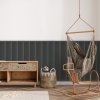 Zamatový čalúnený panel - Obdĺžnik - 100x20cm Farba: Grafit