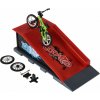 Skatepark bicykel prstový skrutkovací s rampou plast 10cm s doplnkami 3 farby
