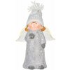 Postavička MagicHome Vianoce, Anjelik s priesvitnými krídlami, LED, terakota, 10,5x6,5x14 cm
