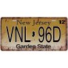 Ceduľa značka New Jersey 30,5cm x 15,5cm Plechová tabuľa