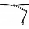 FELLOWES Platinet PDLD20 stolná LED lampa Flexy 20W stmievateľná s klipom, 2 ramená, čierna PLADLL20N