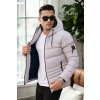 67514 Dewberry Hooded Winter Mens Puffer Coat-STONE šedá XXL dewberry 2465430662392