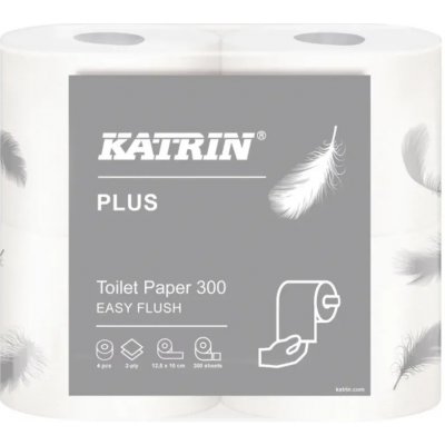 Katrin Toaletný papier 2-vrstvový KATRIN Toilet 300 rýchlorozpustný 4ks