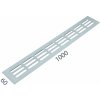 MPkovania SRL - ALFA vetracia mriežka 60 x 1000 mm, 1000 mm, 60 mm, STM - strieborná matná (C0)