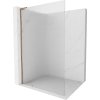 Mexen Kioto L, sprchová zástena Walk-In 120 x 200 cm, 8mm sklo s rebrovým vzorom, ružové zlato profil, 800-120-103-60-09