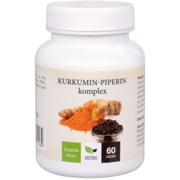 Natural Medicaments Kurkumín-piperín komplex 60 tabliet .