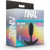 Blush Anal Adventures Platinum Silicone Vibra Slim Plug Medium Black