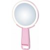 IMMAX LED kosmetické zrcátko SWEET Make up/ oboustranné/ 10x zvětšovací/ CCT/ stojánek na mobil/ růžové (09102L)