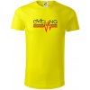 Cycling ekg - Tričko z organickej bavlny - XL ( Citrónová )