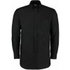 KUSTOM KIT KK 351 / Pánska košeľa Oxford s dlhým rukávom - black S/M