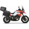 SHAD Kompletná sada čiernych hliníkových kufrov TERRA BLACK , 37 litrov vrchný kufor, 47L/47 litrov bočné kufre, vrátane montážnej sady a platni SHAD SUZUKI DL 1000 V-Strom/ DL 1050 V-Strom