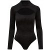 Ladies Velvet Cut-Out Turtleneck Body XS