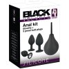 Black Velvets Anal Kit Silicone Douche + 3 Jewel Butt Plugs