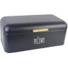 Orion Plechový box na pečivo BLACK, 42 x 24 x 16,5 cm