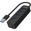 Unitek USB Hub H1117A 4 porty USB-C na USB 3.1 aktívny 10W