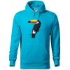 Tukan kreslený - Mikina pánska Cape s kapucňou - M ( Svetlý tyrkys )