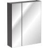 CMD Zrkadlová skrinka MONAKO GREY 840 Sivá diamantová 60 cm x 75 cm x 16 cm