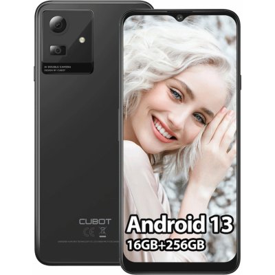 CUBOT NOTE 50 Mobilný telefón bez zmluvy 16GB+256GB/1TB Android 13 Smartphone 6,56" HD+ 90Hz, 5200mAh batéria, odtlačok prsta, GPS, NFC, OTG Čierna CUBOT