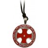 imago Amulet Kríž templárov FC30065X, farba červená