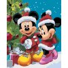 ZUTY Maľovanie podľa čísel - MICKEY MOUSE A MINNIE VO VIANOČNOM Rámovanie: vypnuté plátno na rám, Rozmer: 40x50 cm