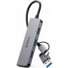 Orico YSA5-U3 HUB adaptér USB / USB-C - 3x USB 2.0 / USB 3.0. šedý