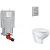 Grohe Uniset - Set predstenovej inštalácie, klozetu, dosky SoftClose a tlačidla Skate Cosmopolitan, kefovaná nerezová oceľ SANI15BB2103