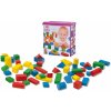 Drevené kocky farebné Coloured Wooden Blocks XL Baby Eichhorn extra veľké 50 kusov veľkosť 40 mm od 12 mes