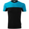 Malfini Colormix 109 multi unisex tričko tyrkysová/čierna