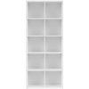 BRW Policový regál NEPO PLUS REG/19/8 biela drevo 80 cm x 185 cm x 38.5 cm